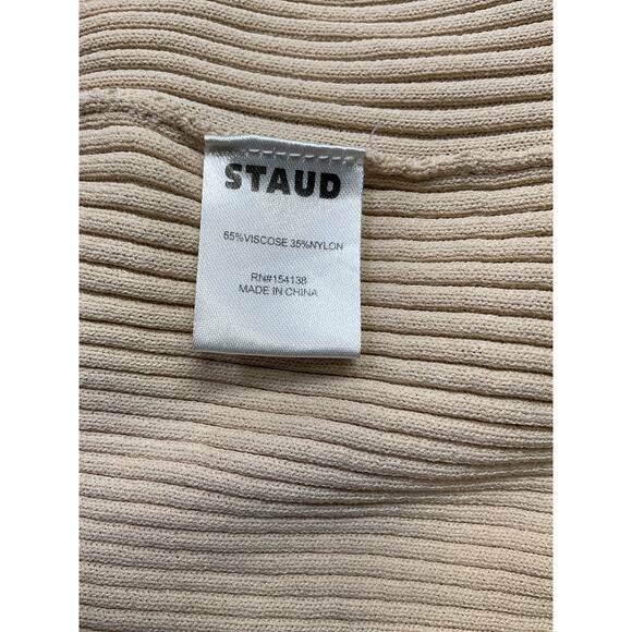 Staud Short Sleeve Black Viscose Cargo Sweater Size M - Picture 5 of 5